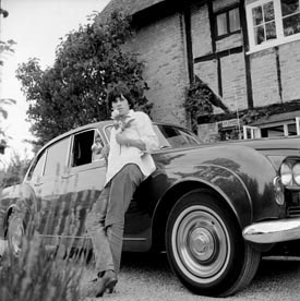 [Keith with his Bentley, the Blue Lena 1966]